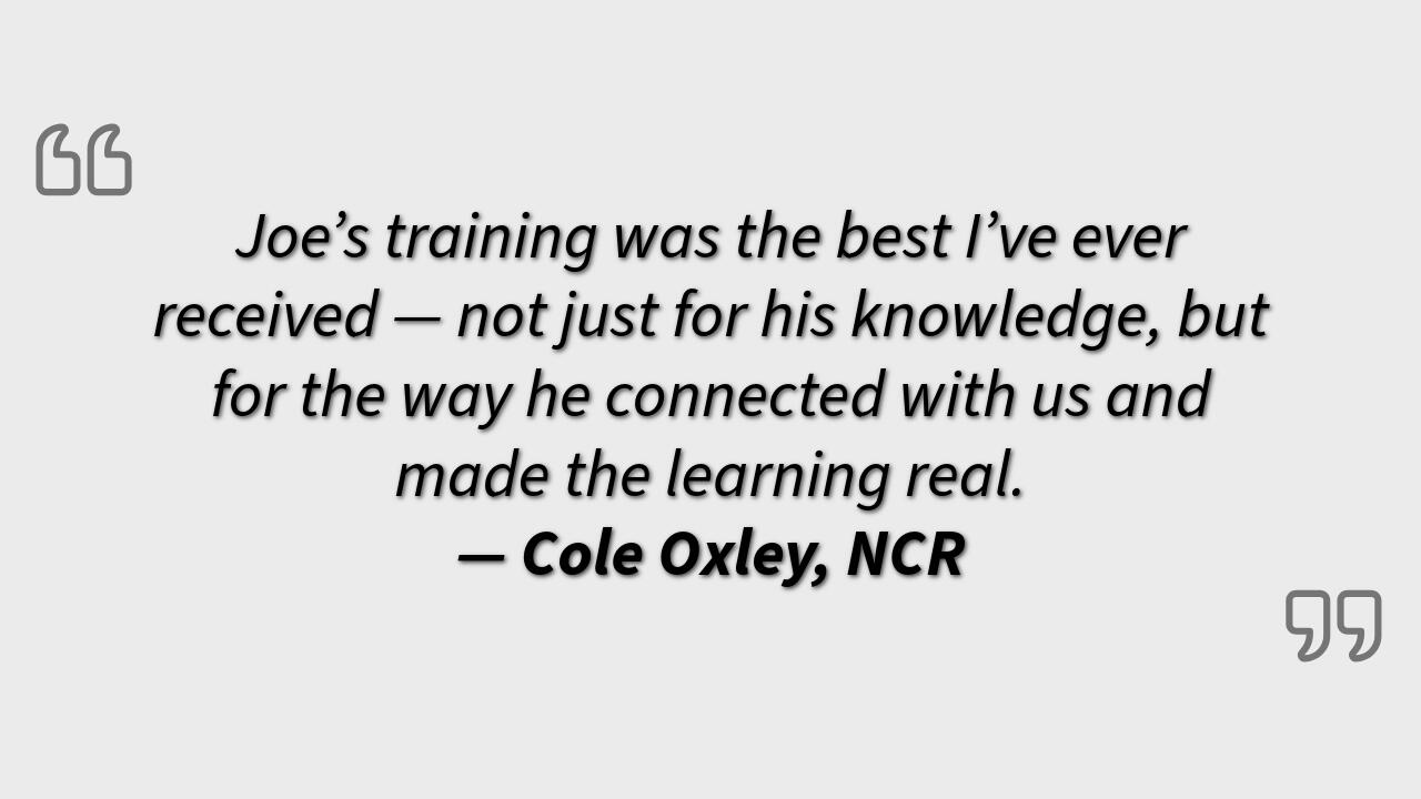 Cole Oxley, NCR